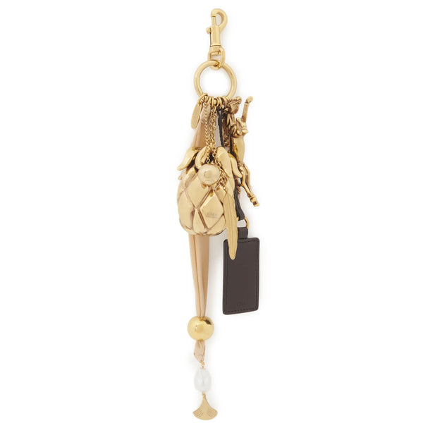Giga Pineapple Bag Charm, Gold